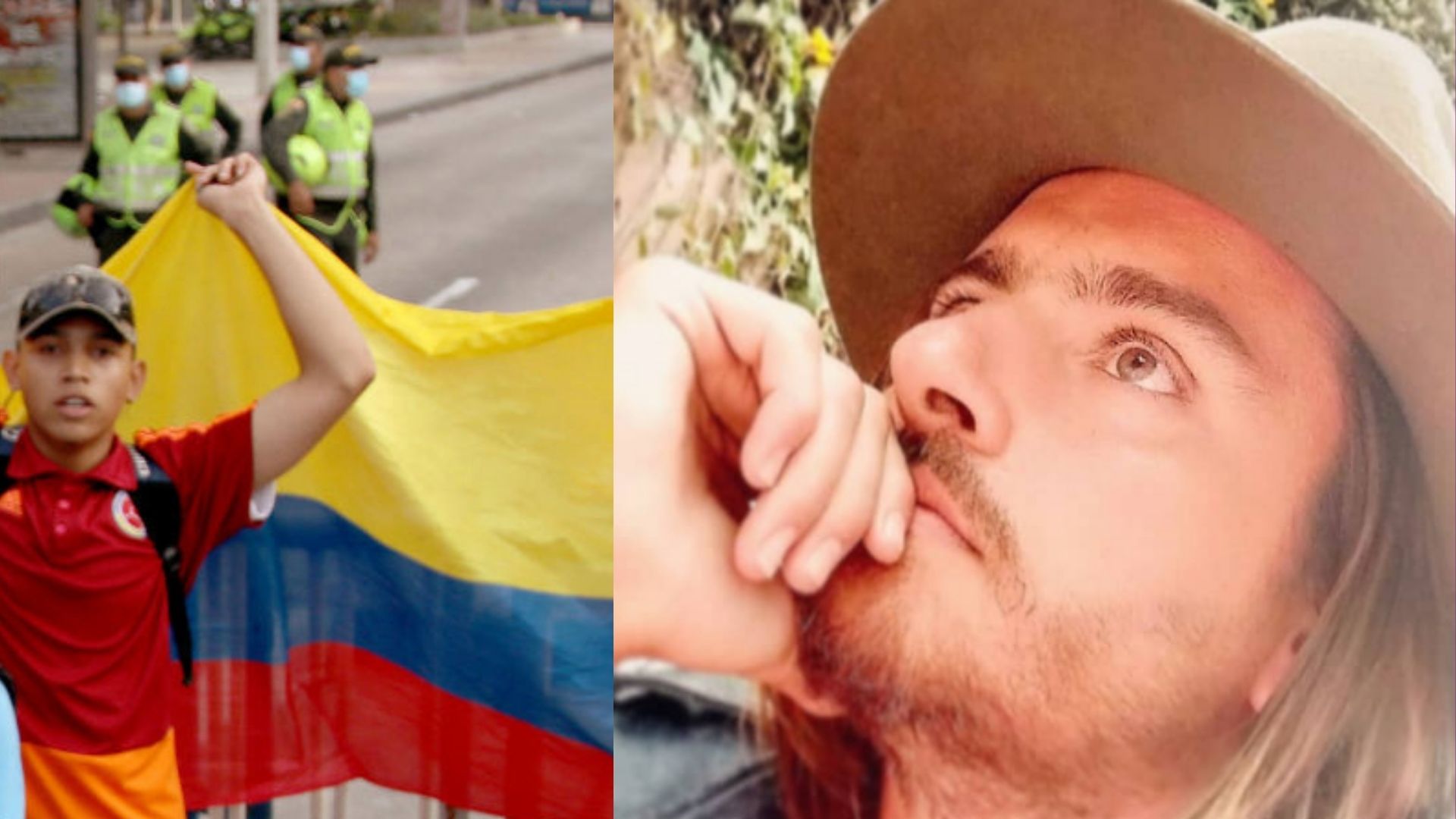 Andrés Sandoval, actor de La Reina del Flow 2, director y guionista que tiene en el corazón al pueblo colombiano al hablar con veracidad de las pacíficas protestas contra el Gobierno actual